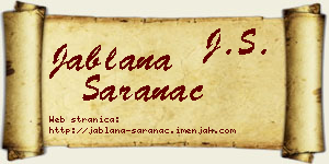 Jablana Šaranac vizit kartica